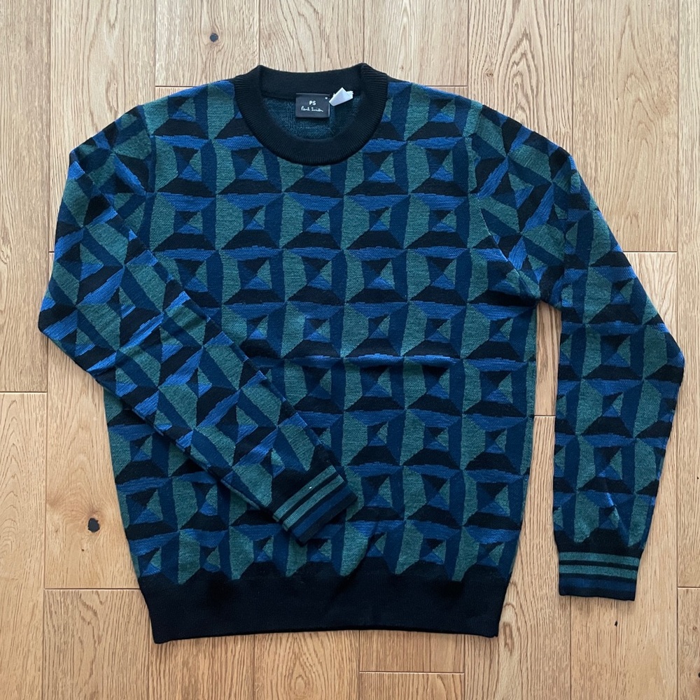 PAUL SMITH OP ART SWEATER - SIZE MEDIUM